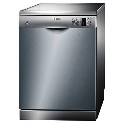 Bosch SMS50C18UK Freestanding Dishwasher, Silver Inox